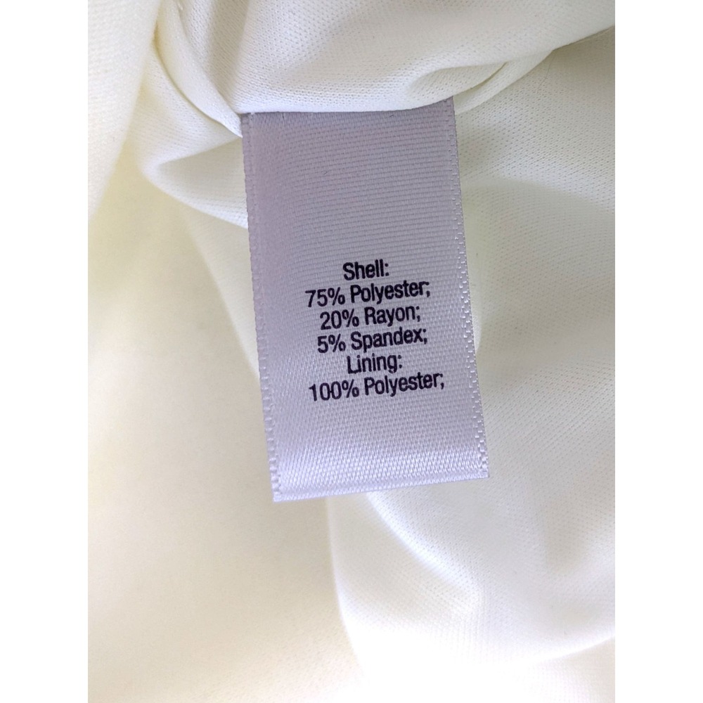 Jennifer Lopez White Asymmetrical Zip Pencil Skirt Womens 14 Stretch Lined - Picture 4 of 6